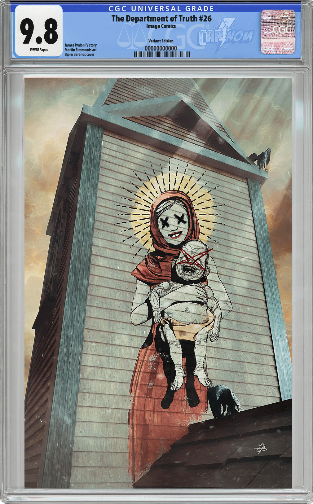 DEPARTMENT OF TRUTH #26 NYCC EXCLUSIVE VIRGIN COVER BY BJORN BARENDS ( THE 2ND COMING) CGC 9.8 BLUE LABEL
