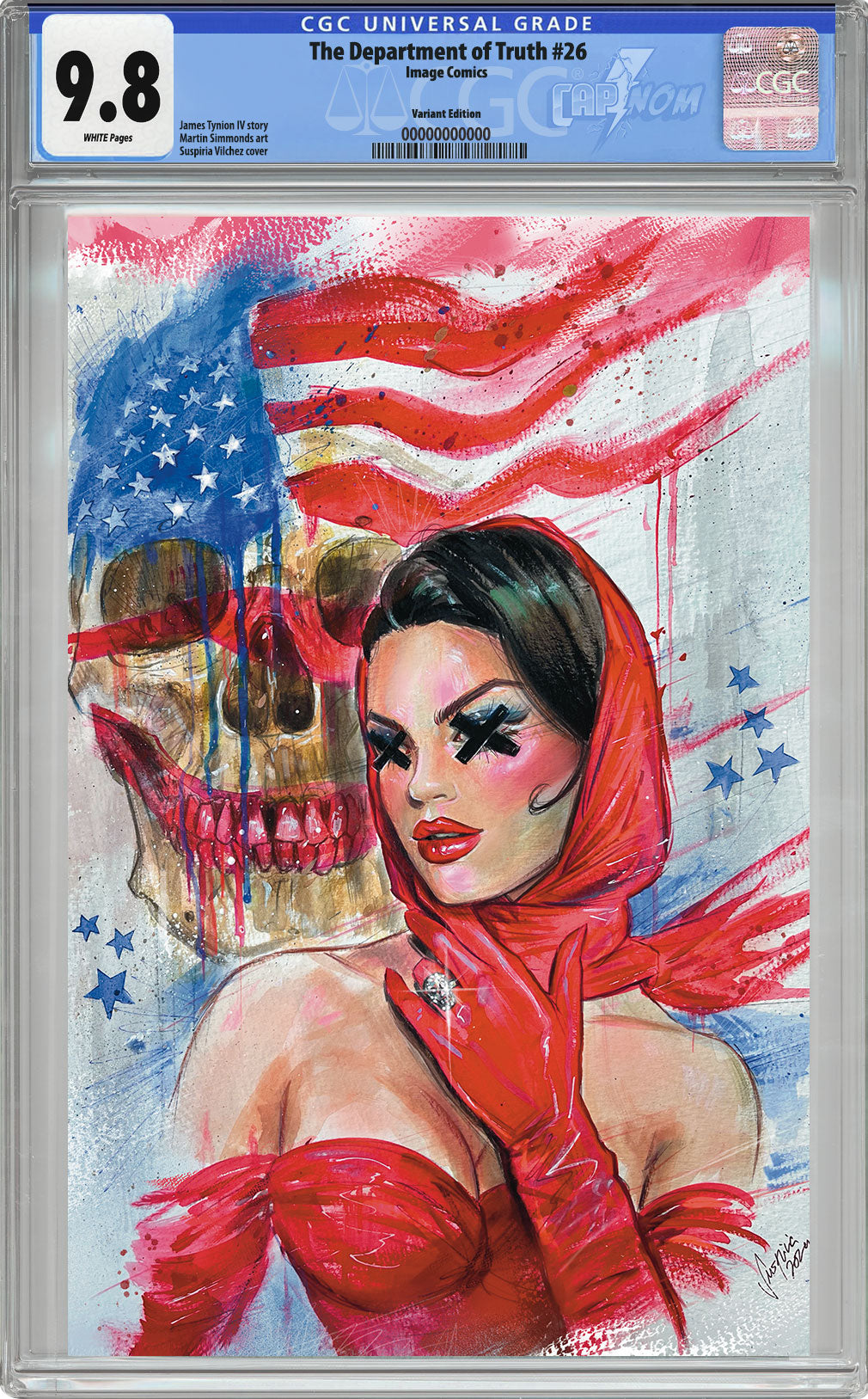 DEPARTMENT OF TRUTH #26 NYCC EXCLUSIVE VIRGIN COVER BY SUSPIRIA VILCHEZ (MELTED SMILE) CGC 9.8 BLUE LABEL