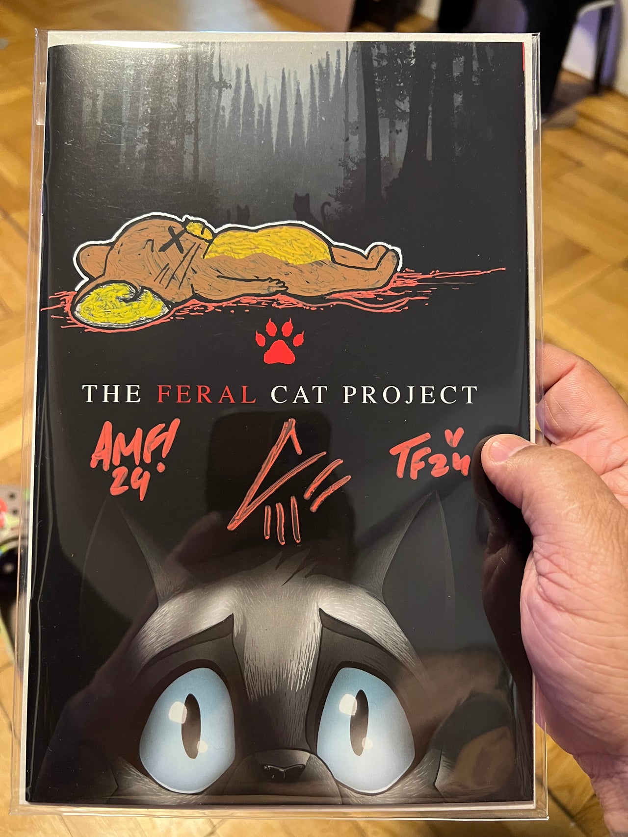 C2E2 Feral #1 Blair Witch Homage Triple Signed and Remarked by Javan Jordan, Trish Forstner & Tony Fleecs