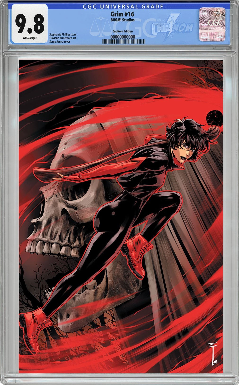 GRIM #16 CGC 9.8 BLUE LABEL VIRGIN COVER BY SERGE ACUÑA FAN EXPO EXCLUSIVE