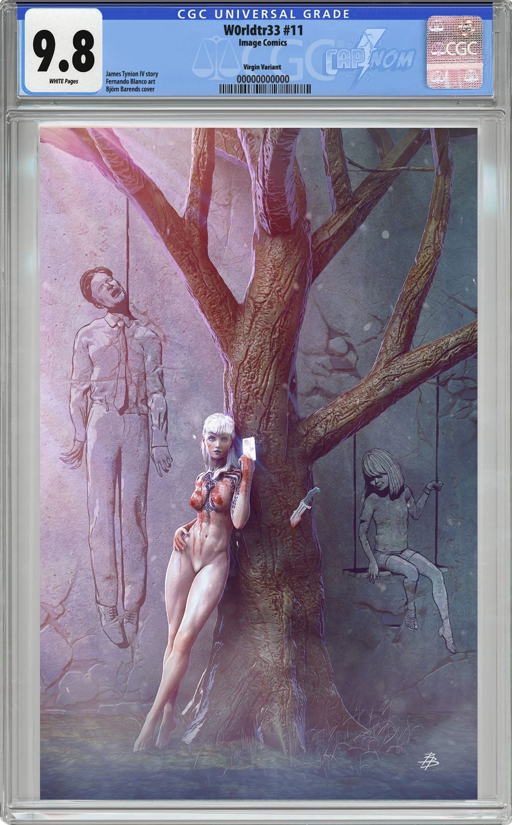 W0RLDTR33 #11 CGC 9.8 Blue Label Virgin Cover by Bjorn Barends