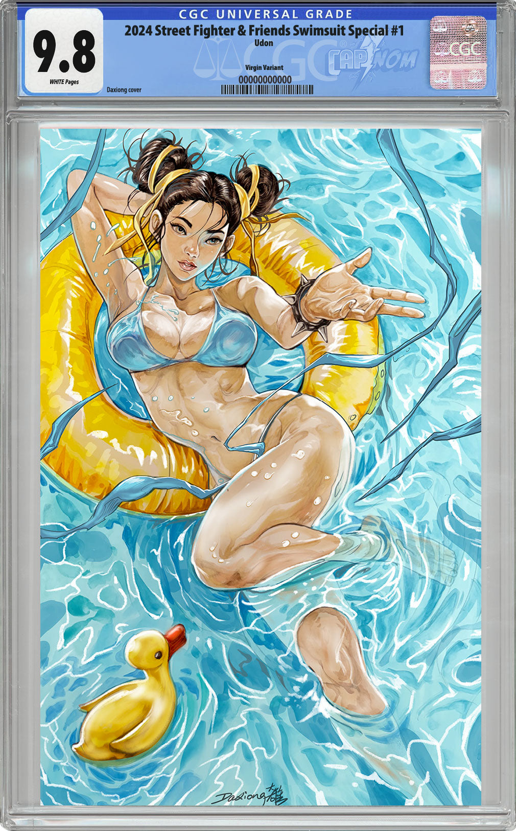 Street Fighter Swimsuit 2024 Terrificon Exclusive CGC 9.8 Blue Label Virgin Cover by Daxiong