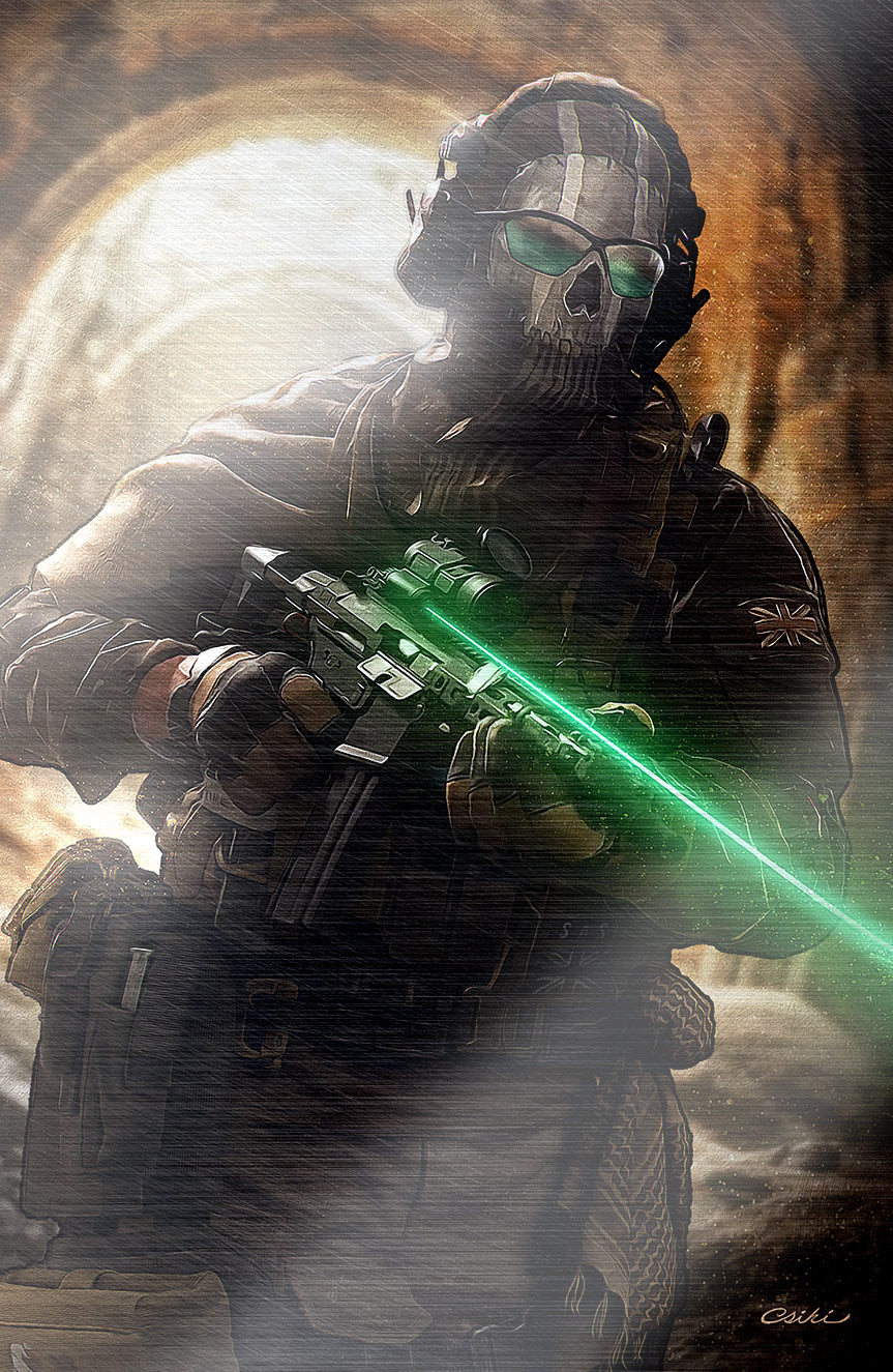 NYCC EXCLUSIVE POWER UP: HISTORY OF VIDEO GAMES “CALL OF DUTY GHOST” Ultimate Spot Foil Cover by Rob Csiki