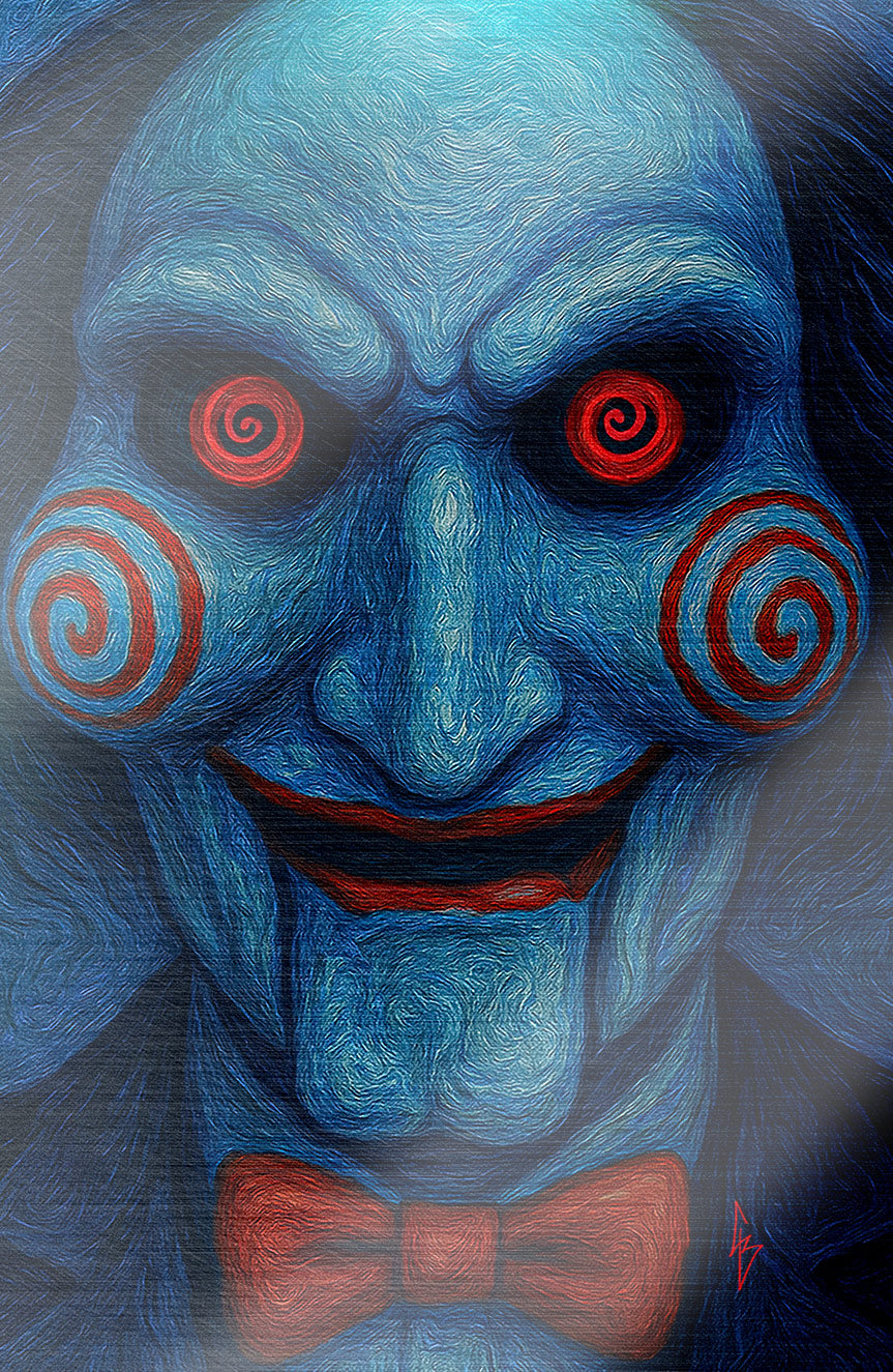 NYCC EXCLUSIVE ORBIT: BIRTH OF A SLASHER SAW VAN GOGH SERIES “BILLY SMILES” Ultimate Spot Foil Cover by Christopher Bust