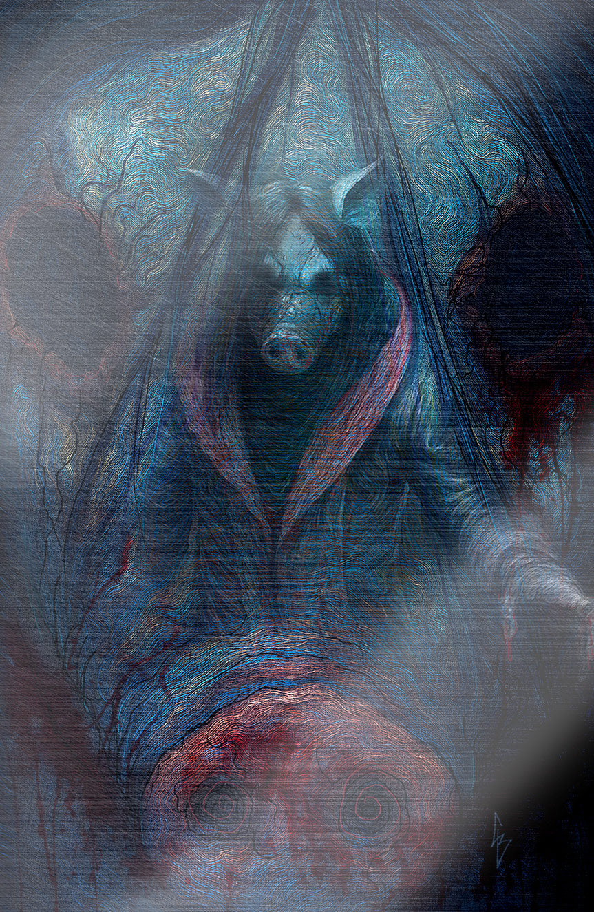 NYCC EXCLUSIVE ORBIT: BIRTH OF A SLASHER SAW VAN GOGH SERIES “PIGGY BANK” Ultimate Spot Foil Cover by Christopher Bust