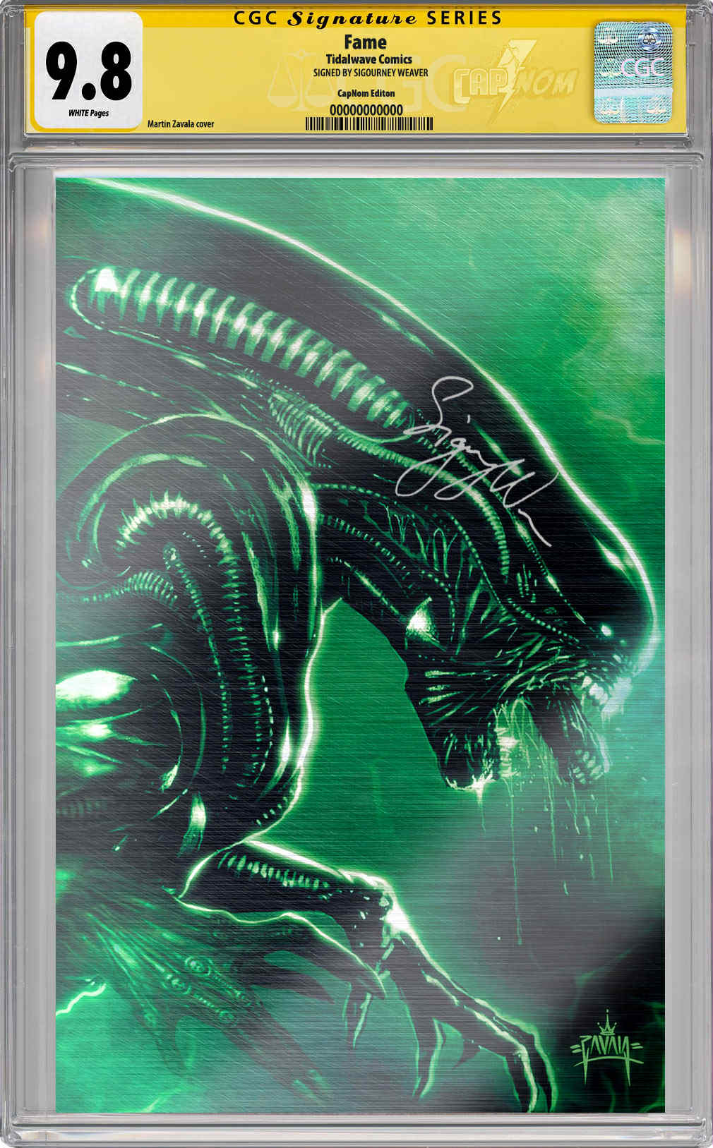 NYCC EXCLUSIVE FAME: SIGOURNEY WEAVER “ZENO TIME” GUARANTEED CGC 9.8 SS Signed by SIGOURNEY WEAVER