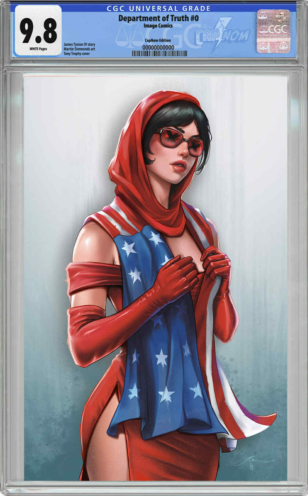 NYCC EXCLUSIVE DEPARTMENT OF TRUTH #0 TROPHY LADY IN RED GUARANTEED CGC 9.8 Blue Label