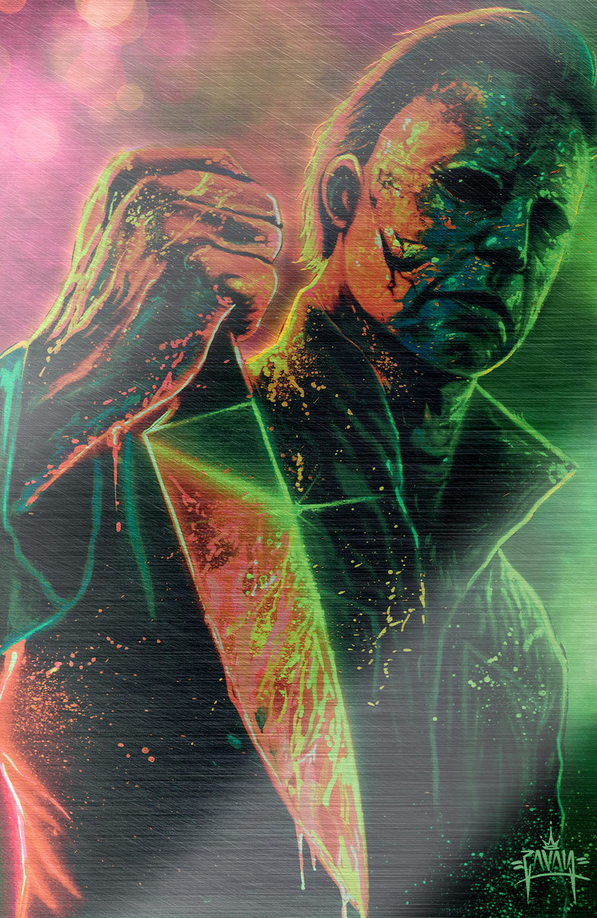 NYCC EXCLUSIVE ORBIT: BIRTH OF A SLASHER “NEON MYERS” Ultimate Spot Foil Cover by Martin Zavala