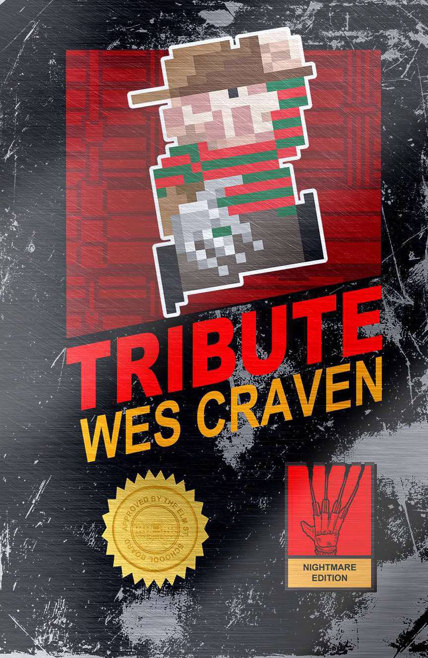 Tribute: Wes Craven "HOT CARTRIDGE 8-BIT" Spot Foil Virgin Cover by Matthew Waite Dallas Fan Expo Exclusive