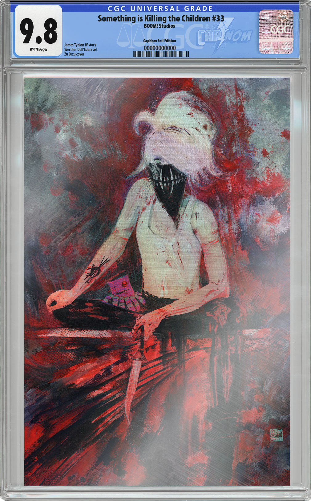 SOMETHING IS KILLING THE CHILDREN #33 FOIL COVER BY ZU ORZU CGC 9.8 BLUE LABEL