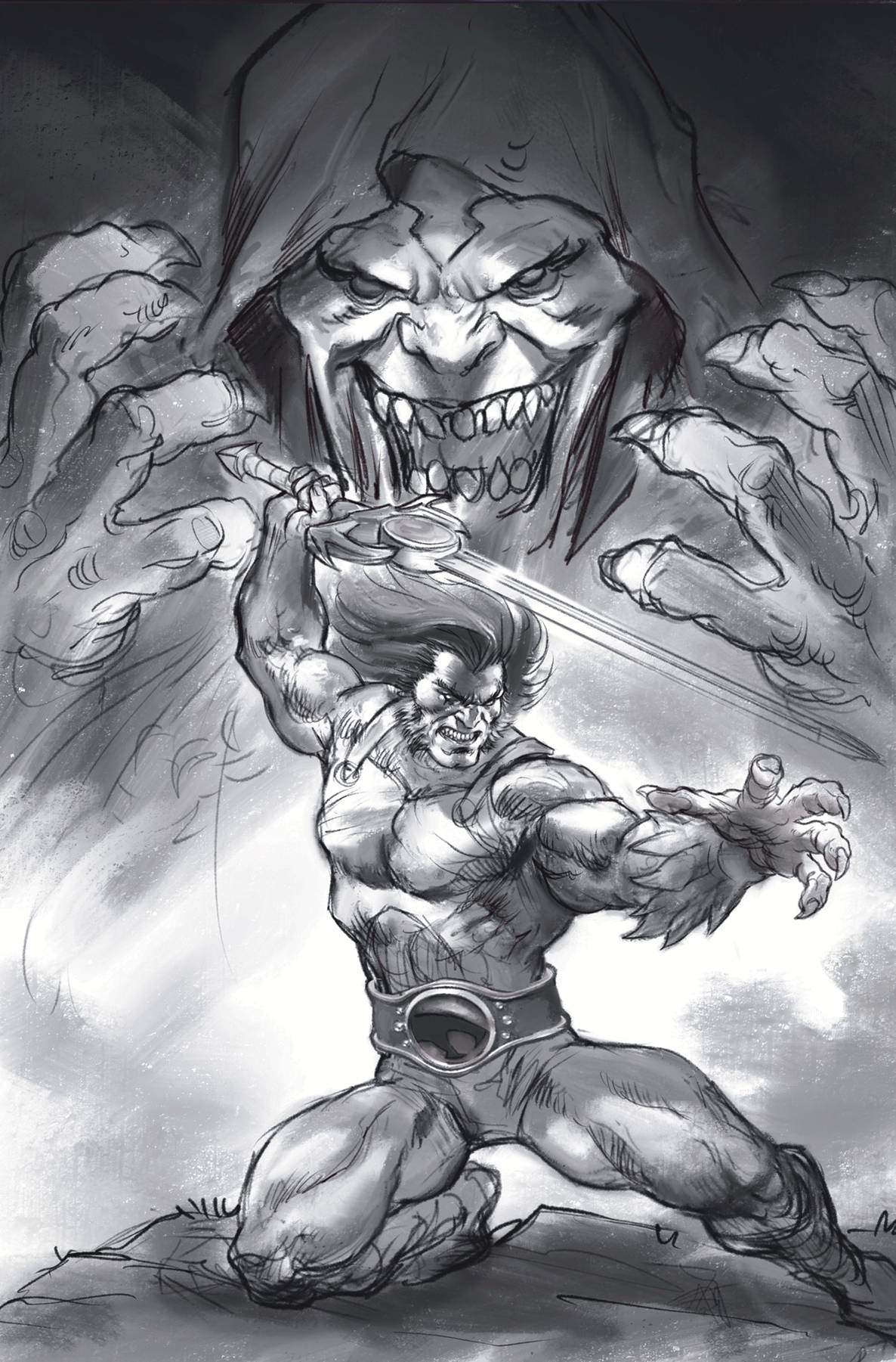 THUNDERCATS #1 INCENTIVE COVER 1:25 BY LUCIO PARRILLO LINE ART VIRGIN