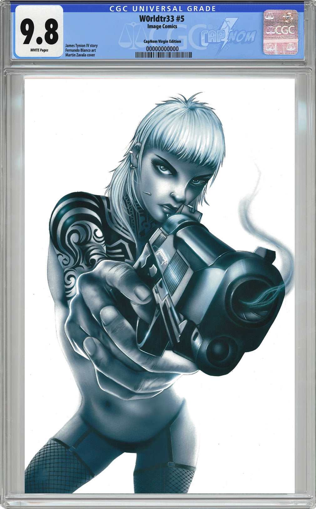 W0RLDTR33 #5 VIRGIN COVER BY MARTIN ZAVALA CGC 9.8 BLUE LABEL