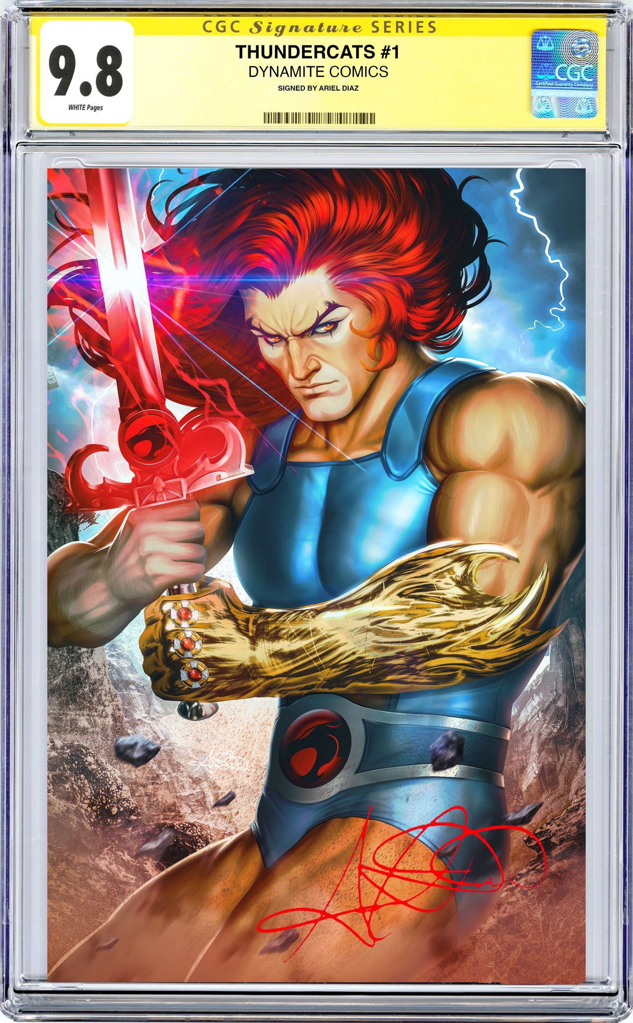 Thundercats #1 CGC SS 9.8 Megacon Exclusive Virgin cover signed by Ariel Diaz