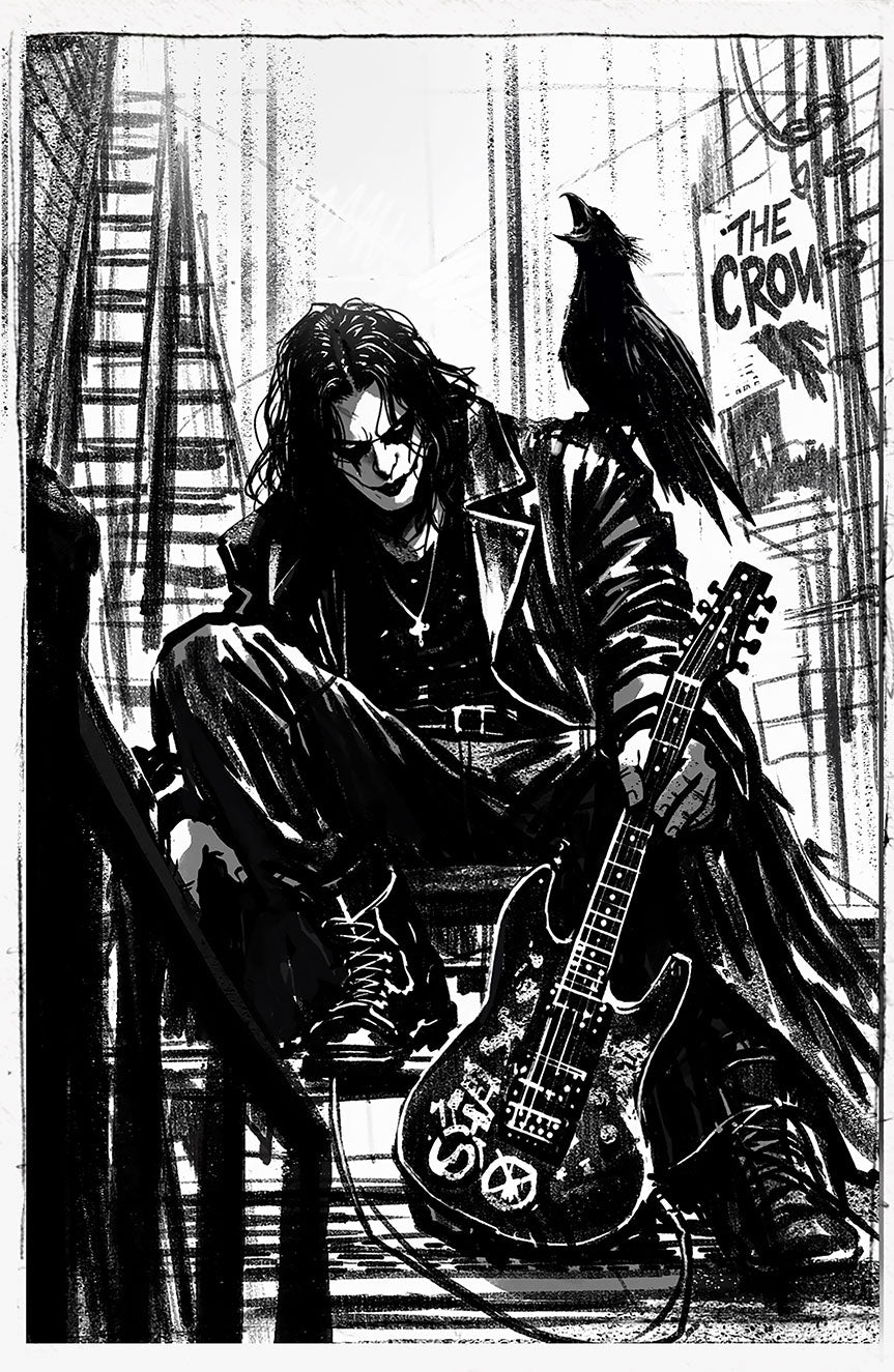 THE CROW MATTINA B&W SKETCH VIRGIN COVER