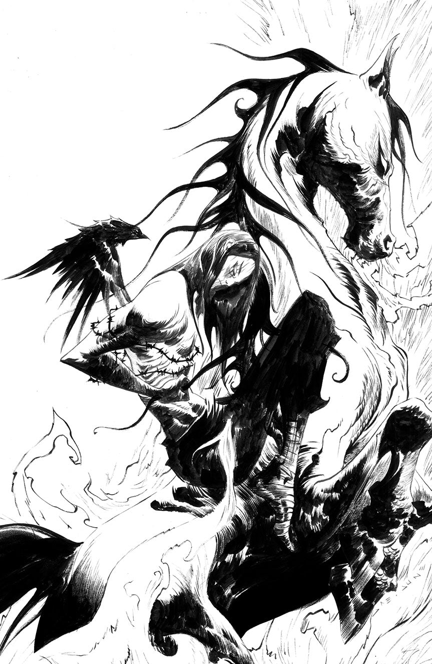 THE CROW B&W SKETCH COVER BY JAE LEE