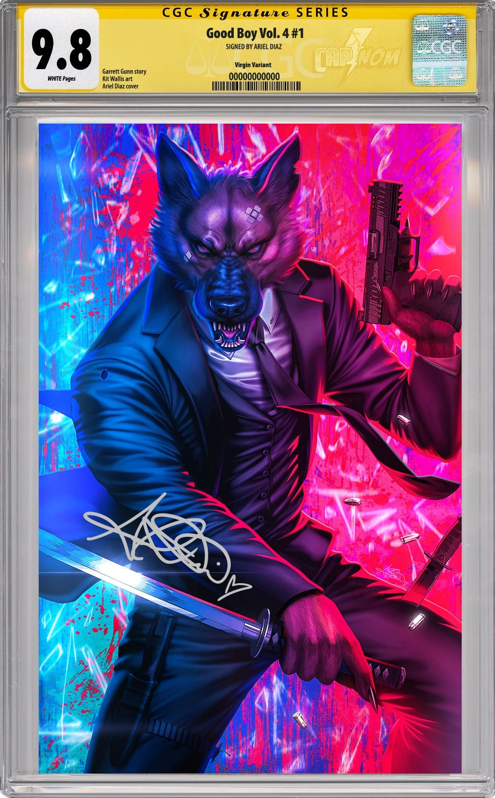 Good Boy Vol 4 #1 FOIL Cover by Ariel Diaz CGC SS 9.8 Signed by Ariel Diaz