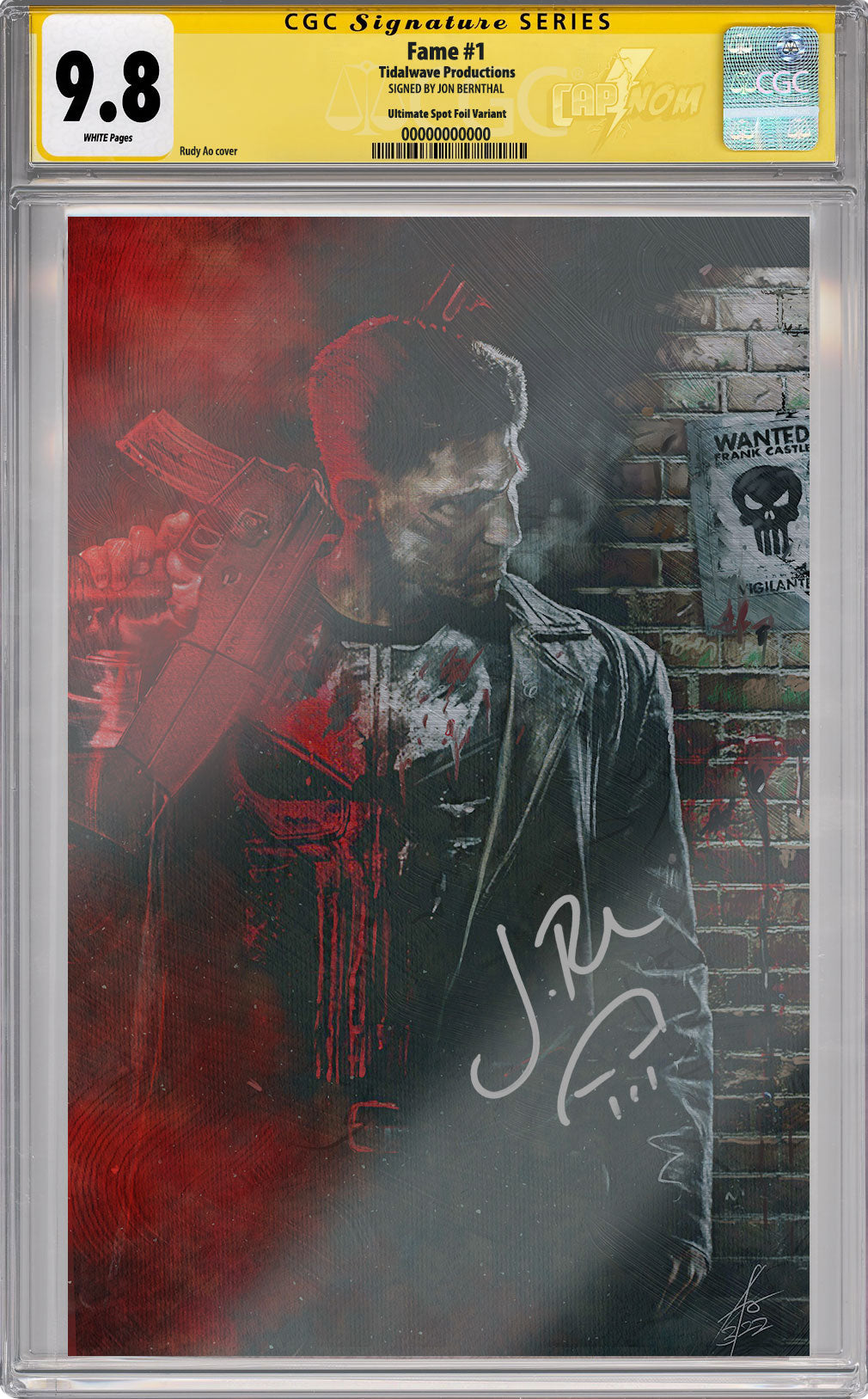 FAME: CHARLIE COX "PUNISHER WALL" CGC SS 9.8 SIGNED BY JON BERNTHAL C2E2 EXCLUSIVE SECRET DROP