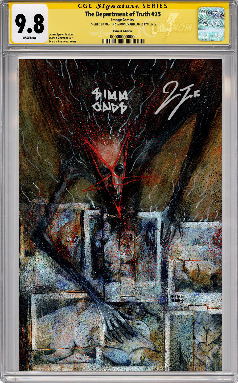 DEPARTMENT OF TRUTH #25 NYCC EXCLUSIVE BY MARTIN SIMMONDS (BABY EATER RM 24) CGC SS 9.8 DOUBLE SIGNED BY SIMMONDS & TYNION