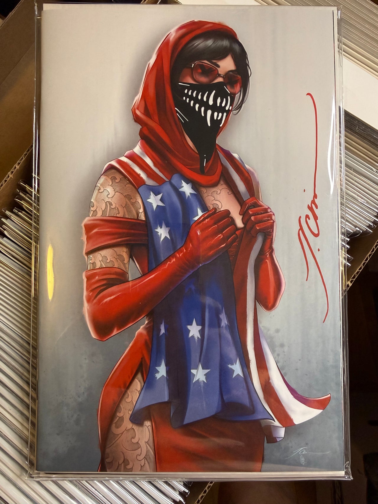 NYCC EXCLUSIVE DEPARTMENT OF TRUTH #0 By TROPHY SIGNED  AND REMARKED WITH MASK & TATTOO REMARK