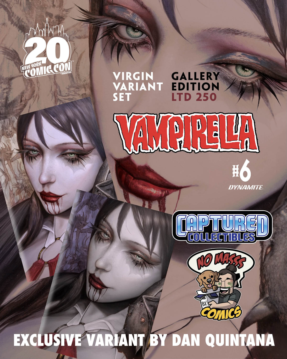 VAMPIRELLA #6 Dan Quitana “GALLERY EDITION” Virgin Set