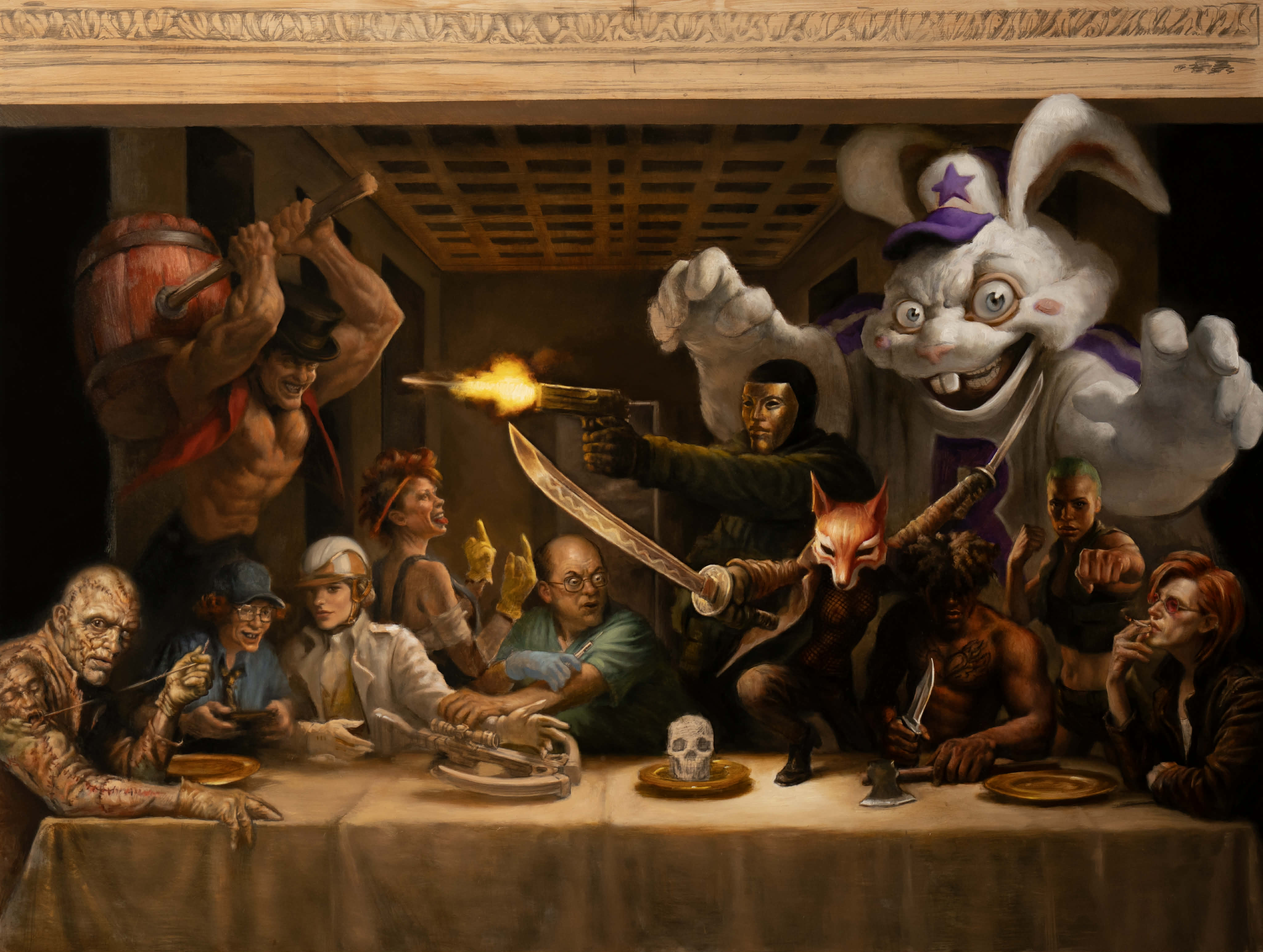EXQUISITE CORPSES #13 VIRGIN WRAPAROUND COVER BY DOWNTOWN DAVINCI “THE