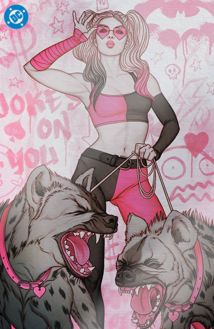 HARLEY QUINN #51 “Pretty in Pink Foil” RAW SIGNED COVER BY JENNY FRISON