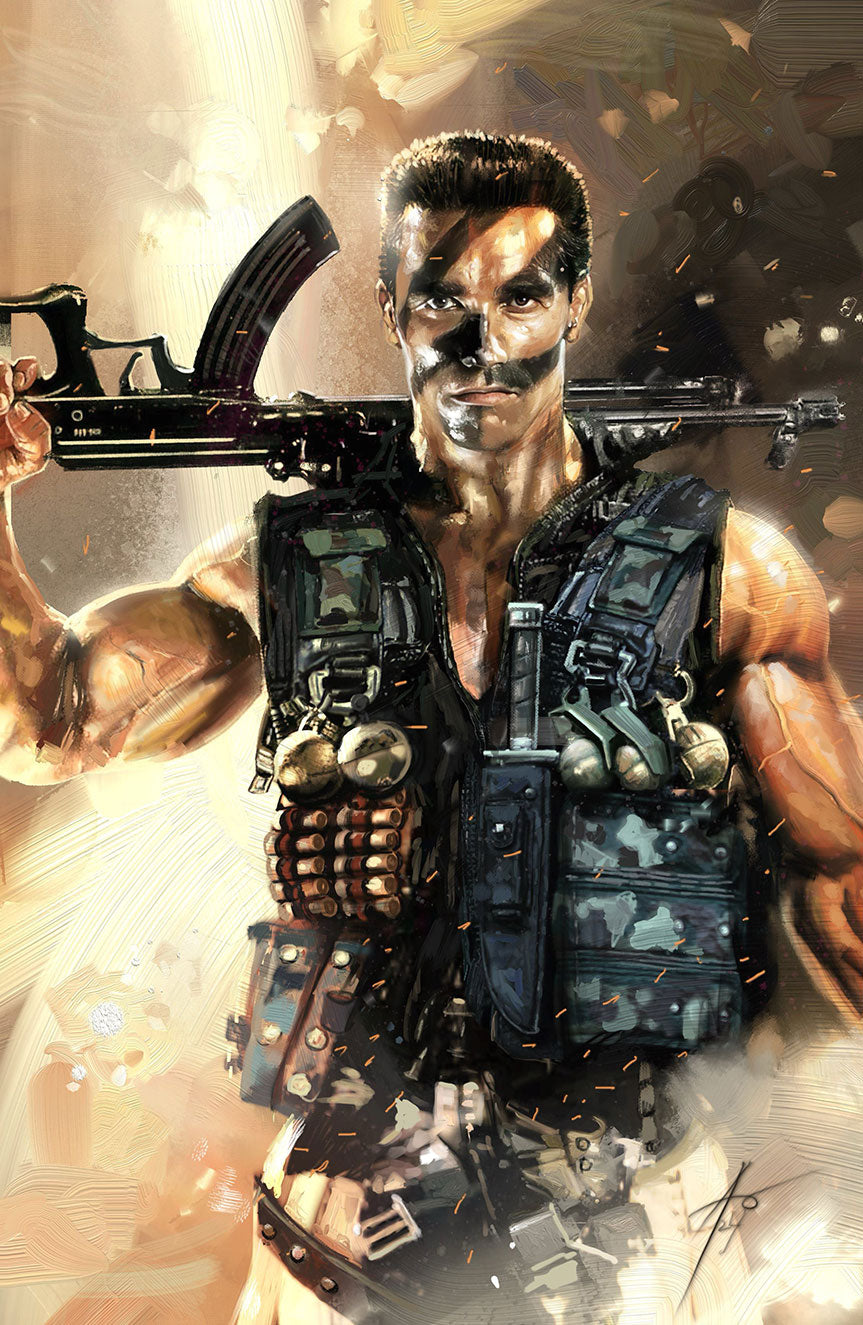 FAME: ARNOLD SCHWARZENEGGER MEGACON EXCLUSIVE COMMANDO VIRGIN COVER BY RUDY AO