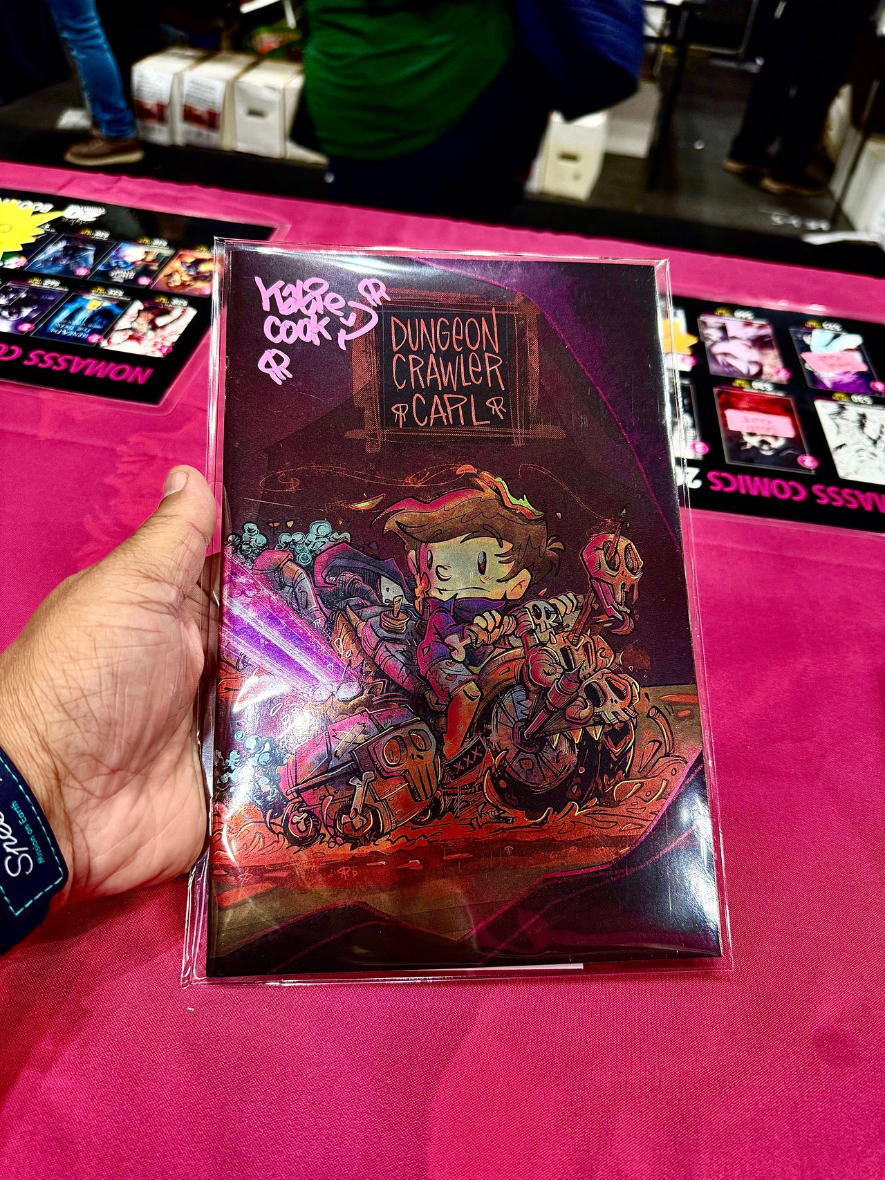NYCC DUNGEON CRAWLER CARL FOIL WRAPAROUND BY KATIE COOL SIGNED BY KATIE COOK