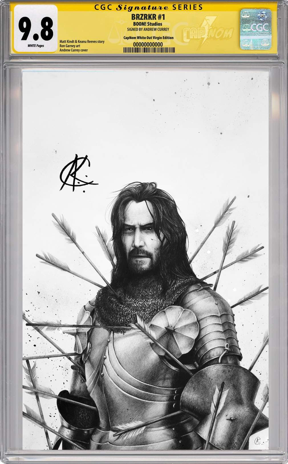 BRZRKR PEN & INK VIRGIN COVER CGC SIG SERIES SIGNED BY ANDREW K CURREY