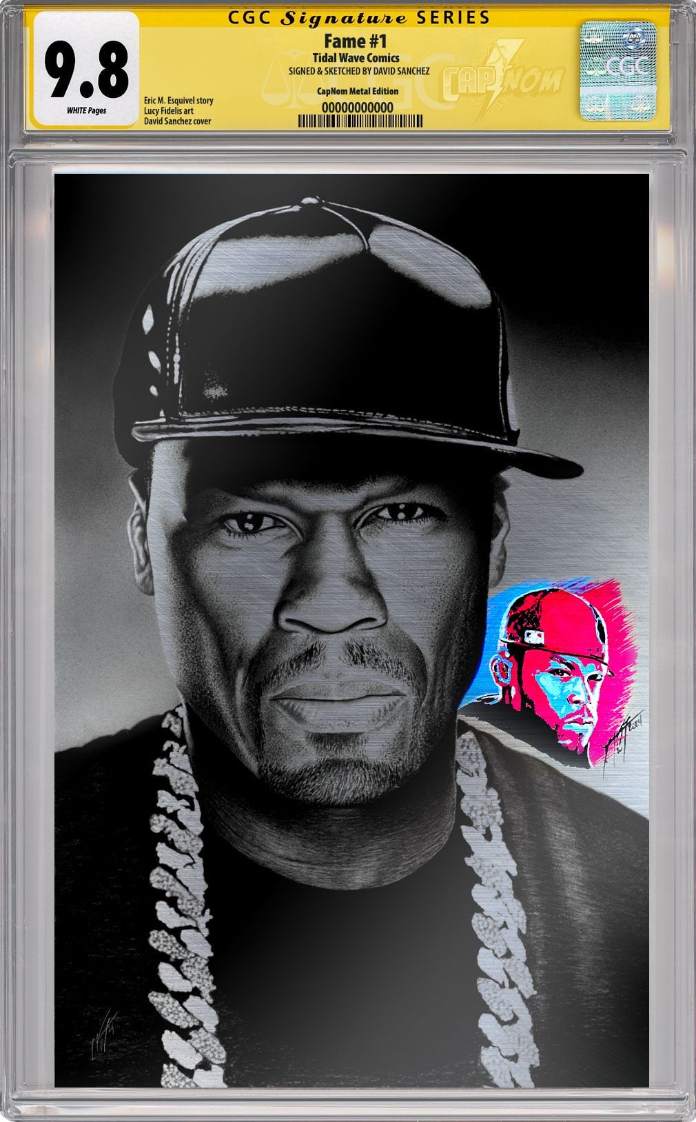 50 CENT FAME METAL C2E2 CGC SS 9.8 Signed & Remarked by David Sanchez