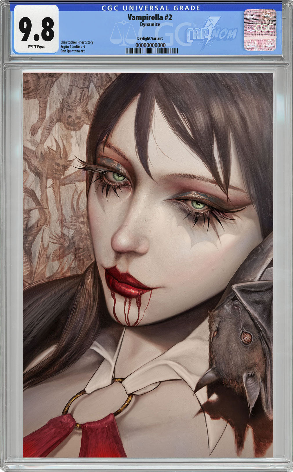 Vampirella Vol 7 #2 Virgin Cover by Dan Quintana CGC 9.8 Blue Label Dallas Fan Expo Exclusive