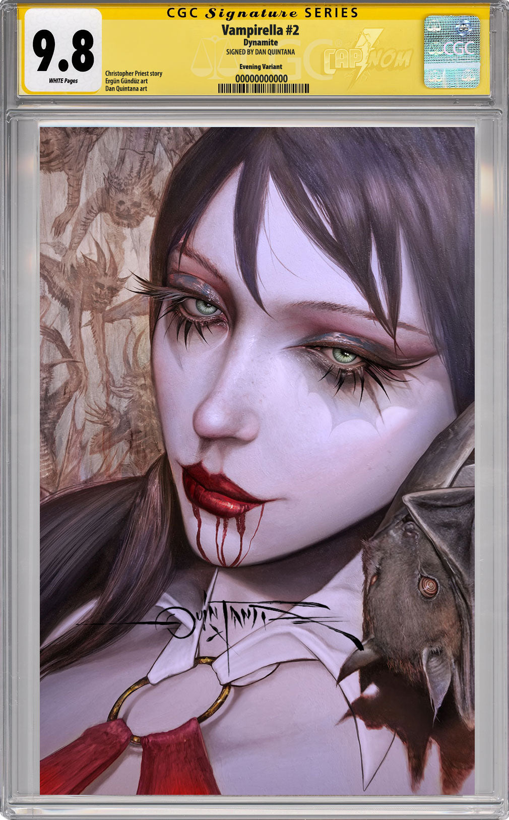 VAMPIRELLA #2 “EVENING” CGC SS 9.8 Signed by Dan Quintana