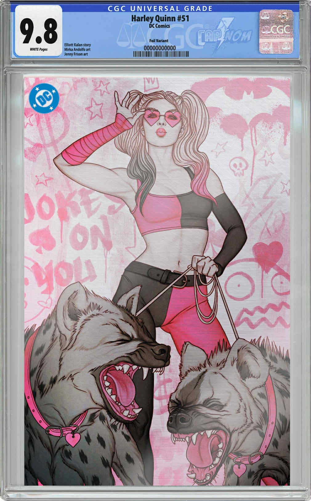 HARLEY QUINN #51 CGC 9.8 Blue Label Cover by Jenny Frison