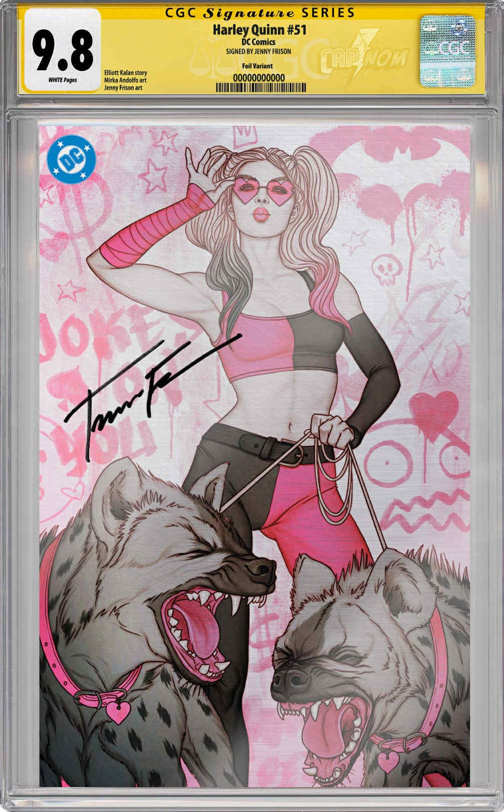 HARLEY QUINN #51 CGC SS 9.8 Signed by Jenny Frison