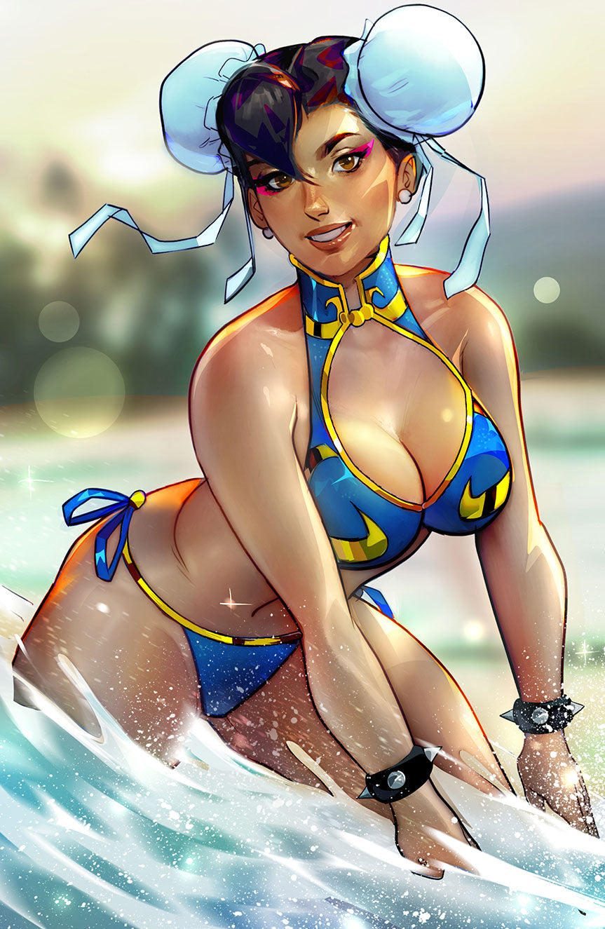 Street Fighter Swimsuit 2024 Virgin Chung-Li Cover by Mel Milton Terrificon Exclusive