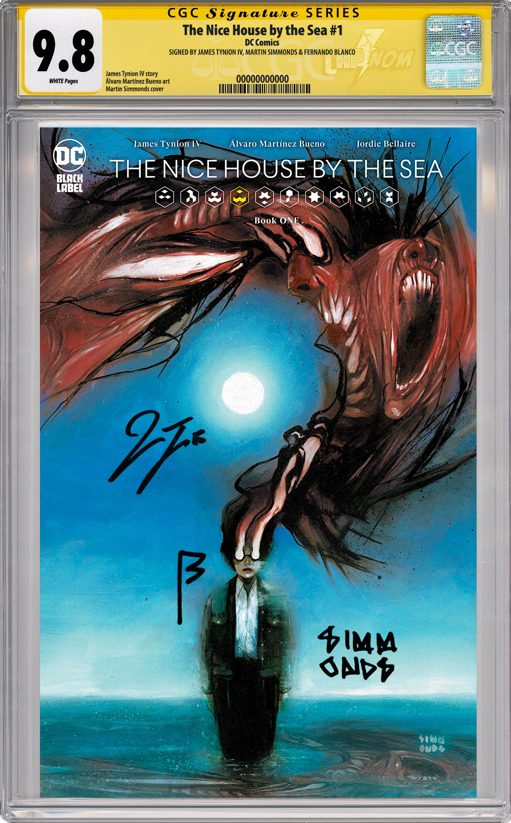 Nice House by the Sea #1 Terrificon Exclusive Cover by Martin Simmonds SS CGC 3x Signed by Tynion, Simmonds and Bueno