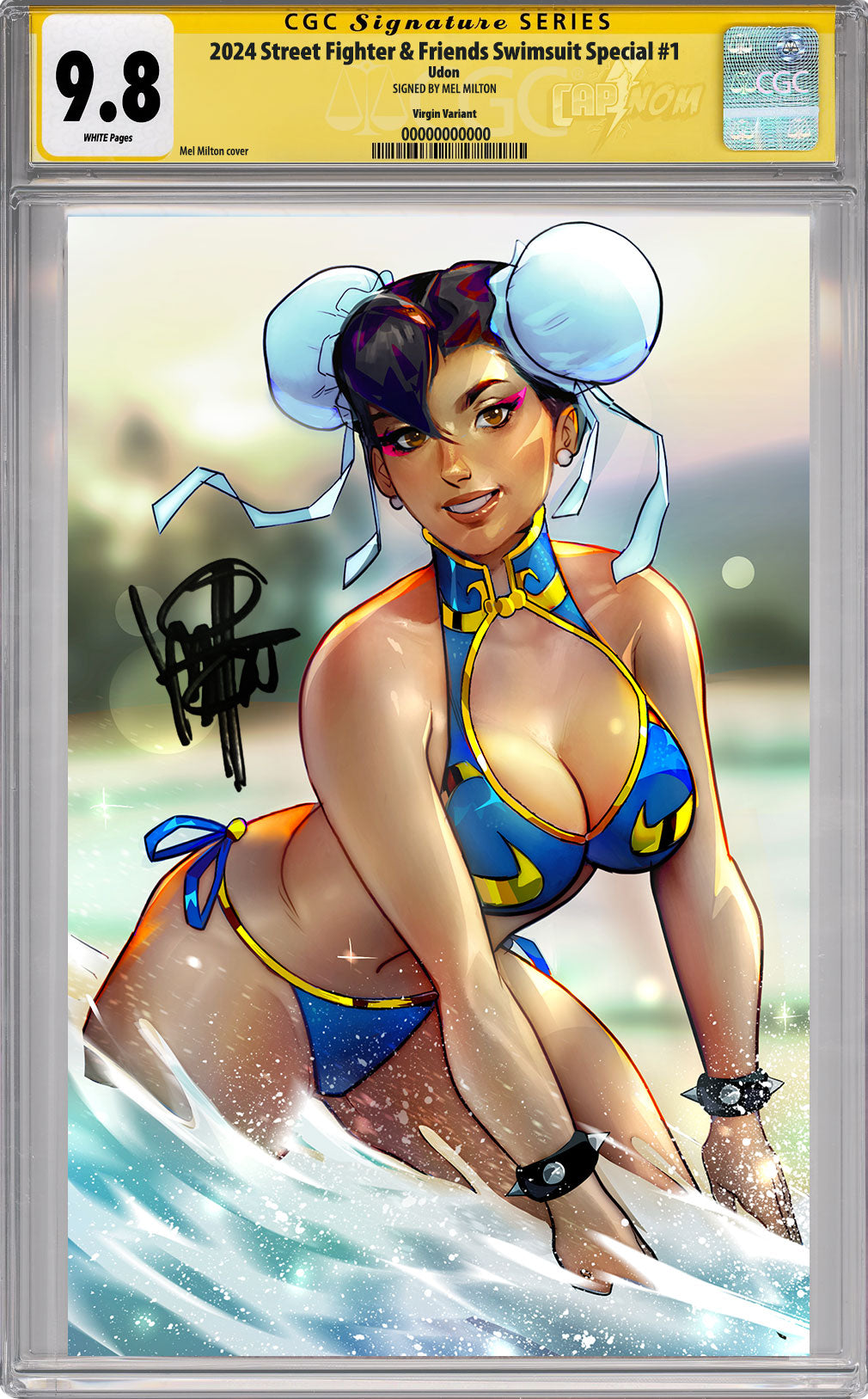 Street Fighter Swimsuit 2024 SS CGC Signed by Mel Milton