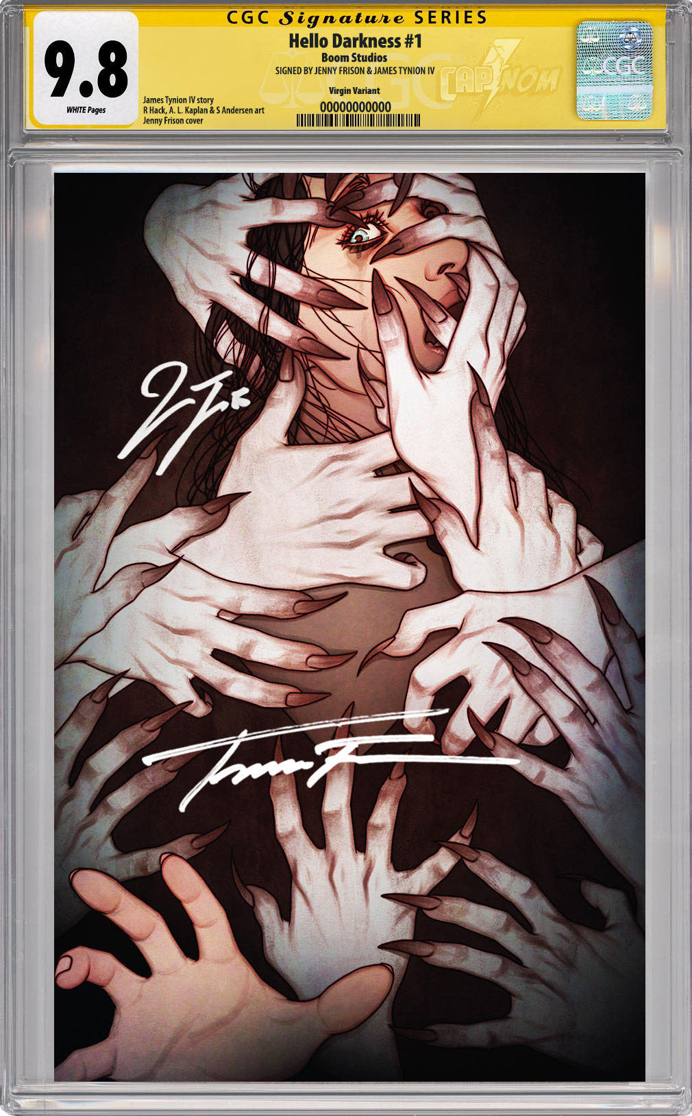 Hello Darkness #1 SS CGC Signed by Frison and Tynion Terrificon Exclusive