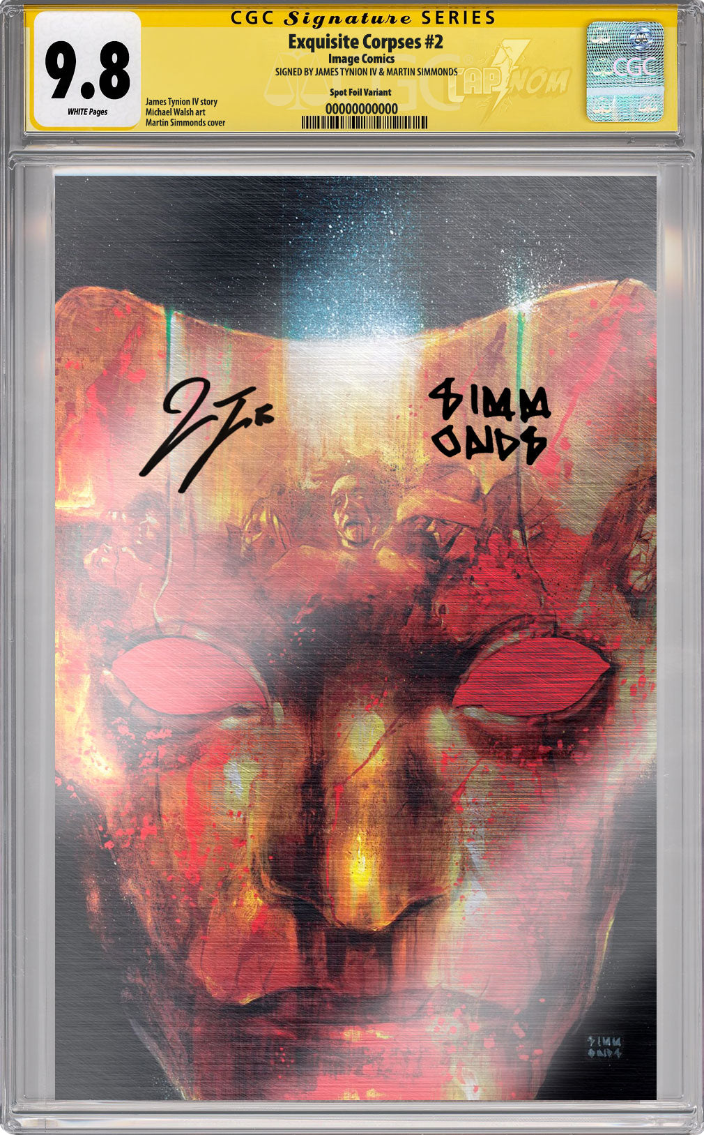 Exquisite Corpses #2 Spot Foil Virgin Cover CGC SS 9.8 Doubled Signed by Martin Simmonds & James Tynion