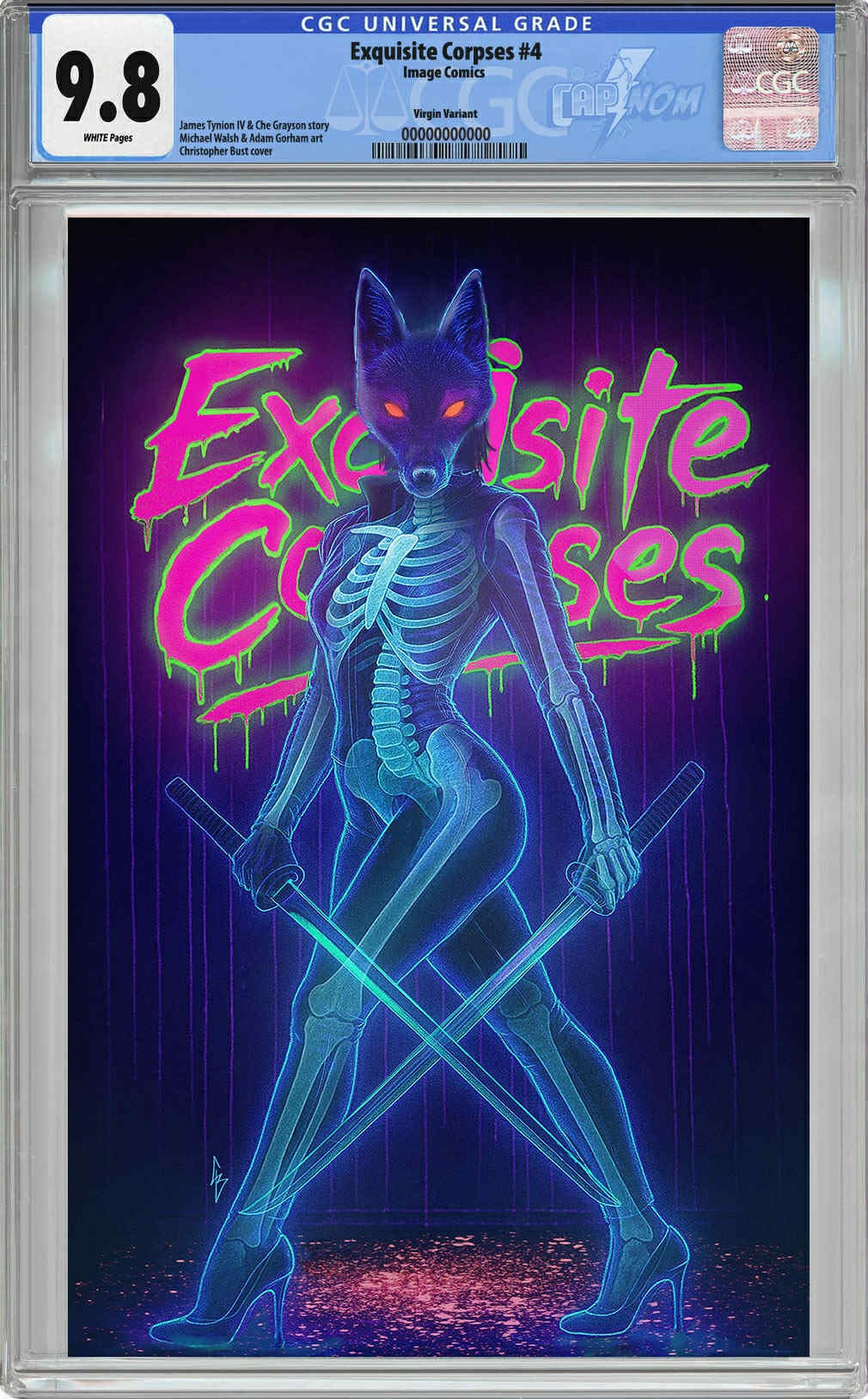 EXQUISITE CORPSES #4 “X-RAY FOX” Virgin Cover by Chris Bust CGC 9.8 Blue Label