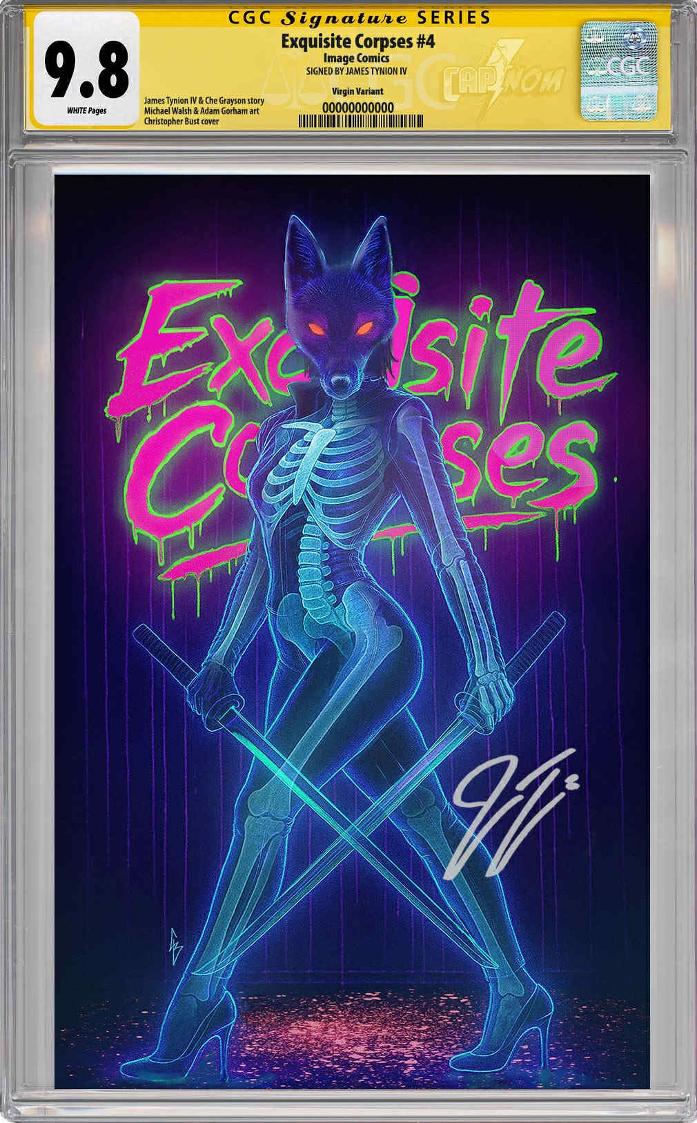 EXQUISITE CORPSES #4 “X-RAY FOX” Virgin Cover by Chris Bust CGC SS 9.8 Yellow Label Signed by James Tynion IV