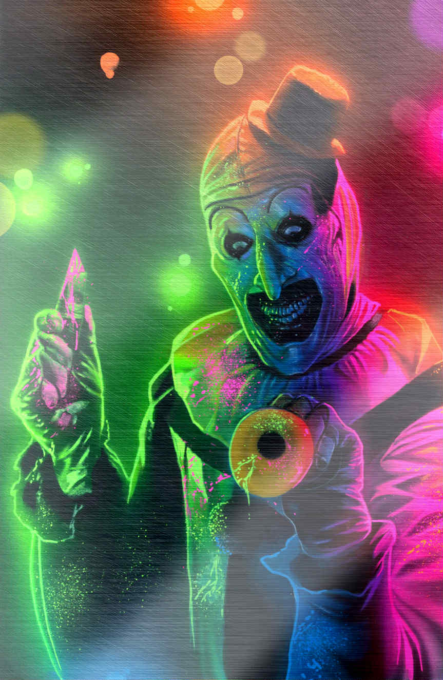 Orbit: Birth of A Slasher “NEON TERRIFIER” Ultimate Spot Foil cover by Martin Zavala