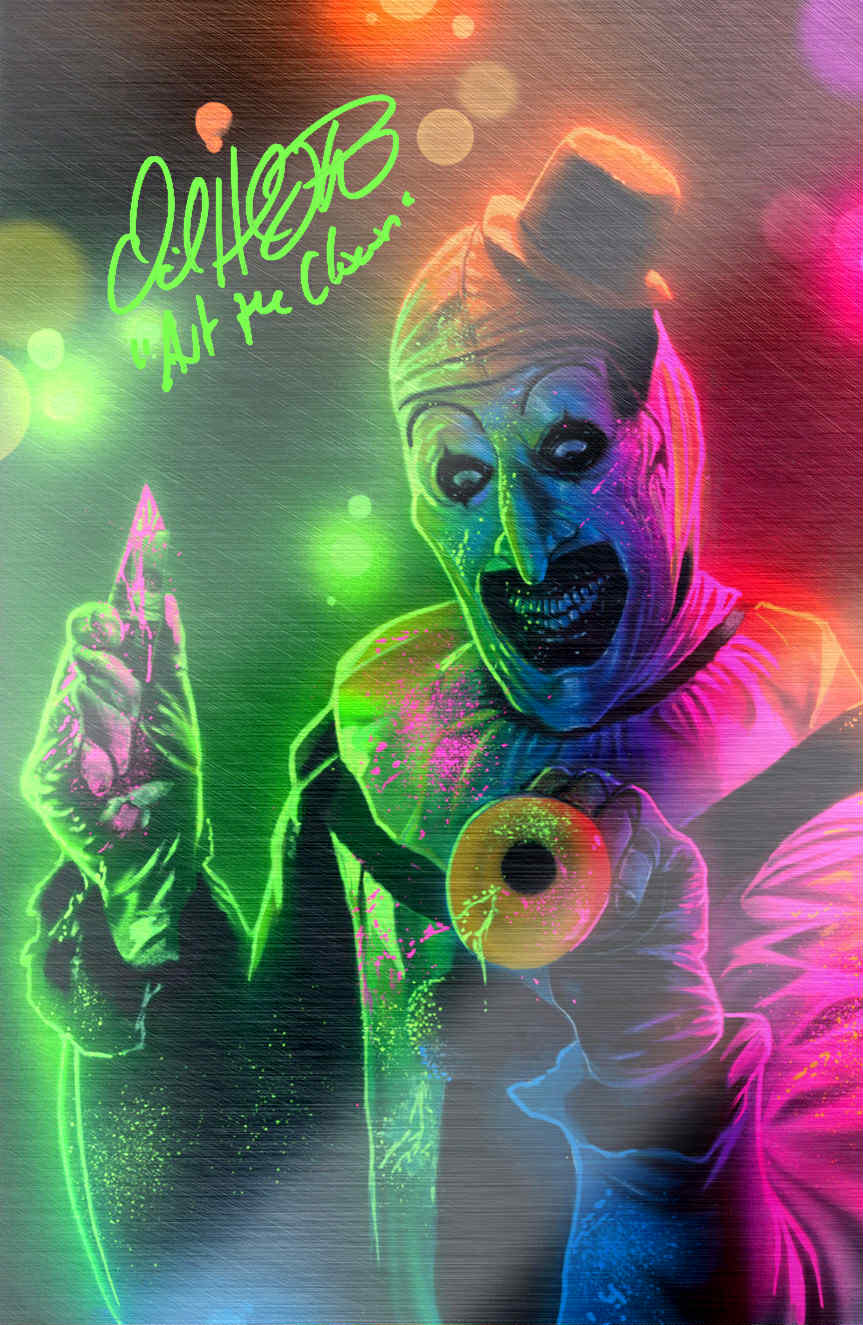 Orbit: Birth of A Slasher “NEON TERRIFIER” Ultimate Spot Foil Cover by Martin Zavala RAW BOOK SIGNED BY DAVID HOWARD THORTON