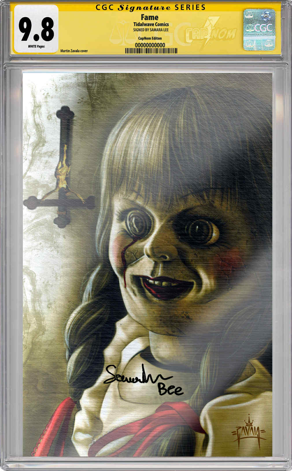 Orbit: Birth of A Slasher “Annabelle” Ultimate Spot Foil Cover by Martin Zavala CGC 9.8 Signed by Samara Lee