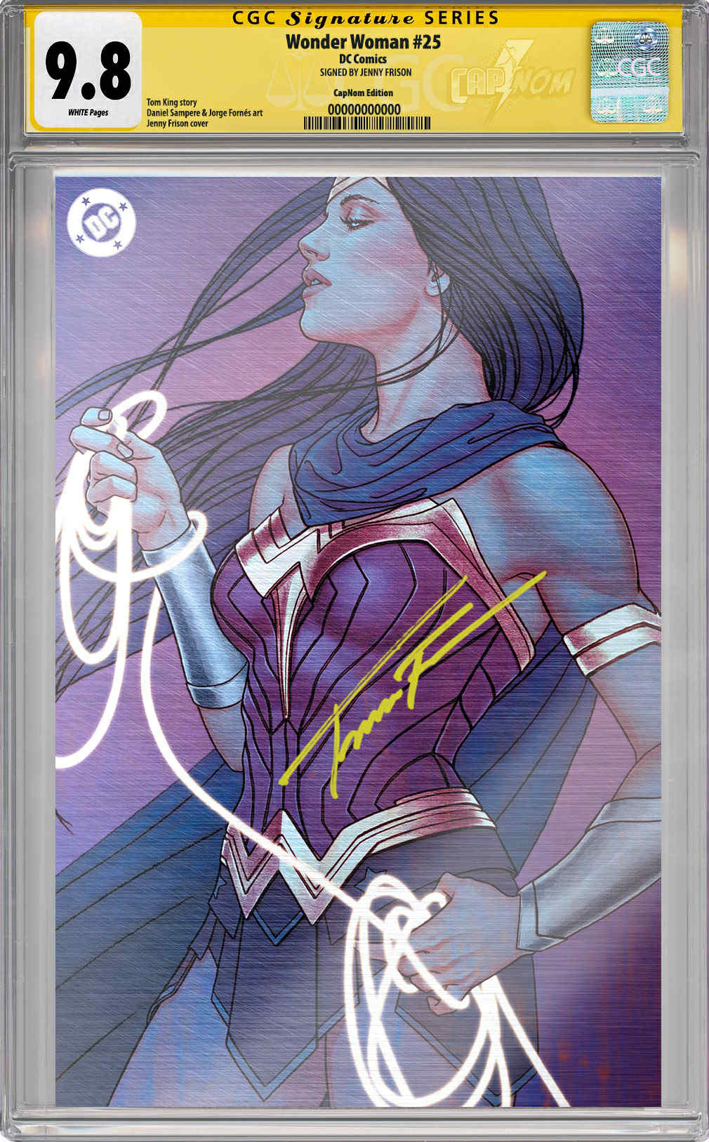 NYCC EXCLUSIVE WONDER WOMAN #25 GUARANTEED CGC 9.8 SS Signed by Jenny Frison