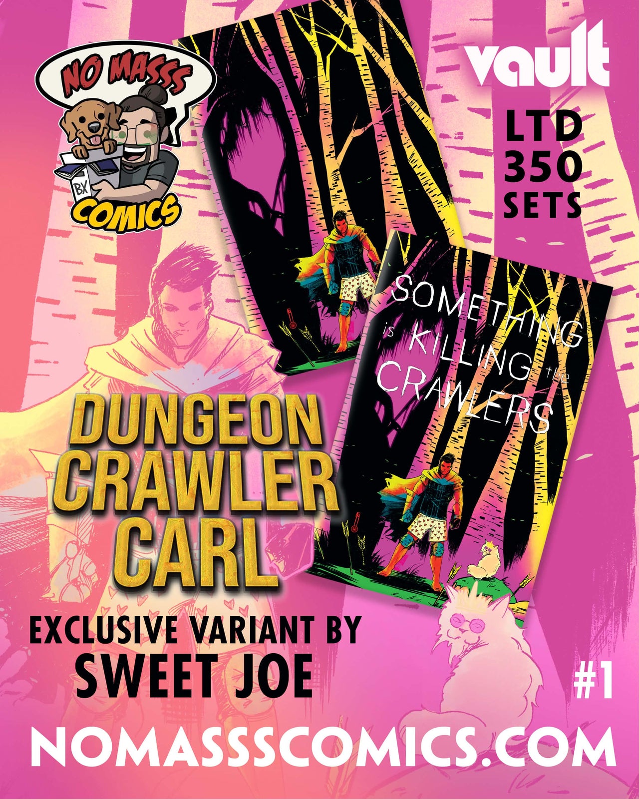 DUNGEON CRAWLER CARL #0 TRADE & VIRGIN 2 BOOK SET COVER BY SWEET JOE SIKTC HOMAGE