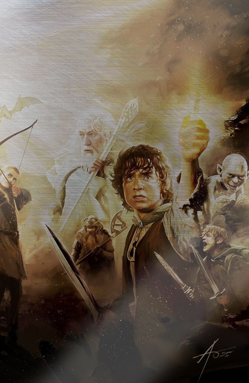 TRIBUTE: J.R.R. TOLKIEN "LOTR WRAPAROUND" ULTIMATE SPOT FOIL EDITION VIRGIN COVER BY RUDY AO C2E2 EXCLUSIVE