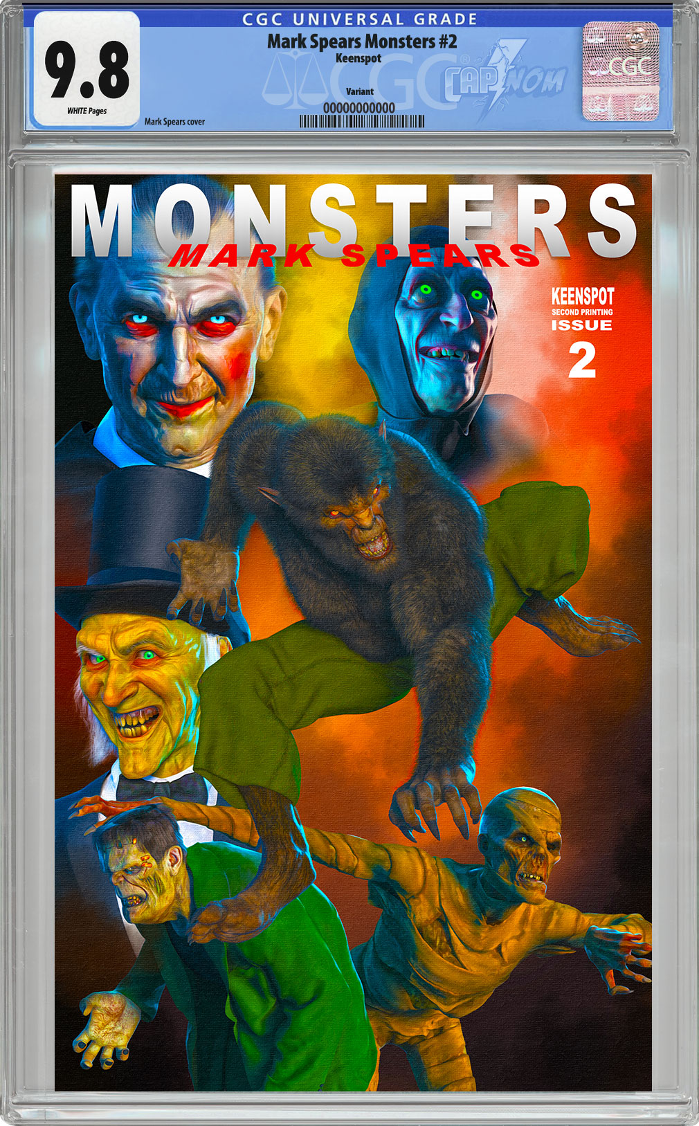 MONSTERS #2 TRADE COVER BY MARK SPEARS MEGACON EXCLUSIVE CGC 9.8 BLUE LABEL