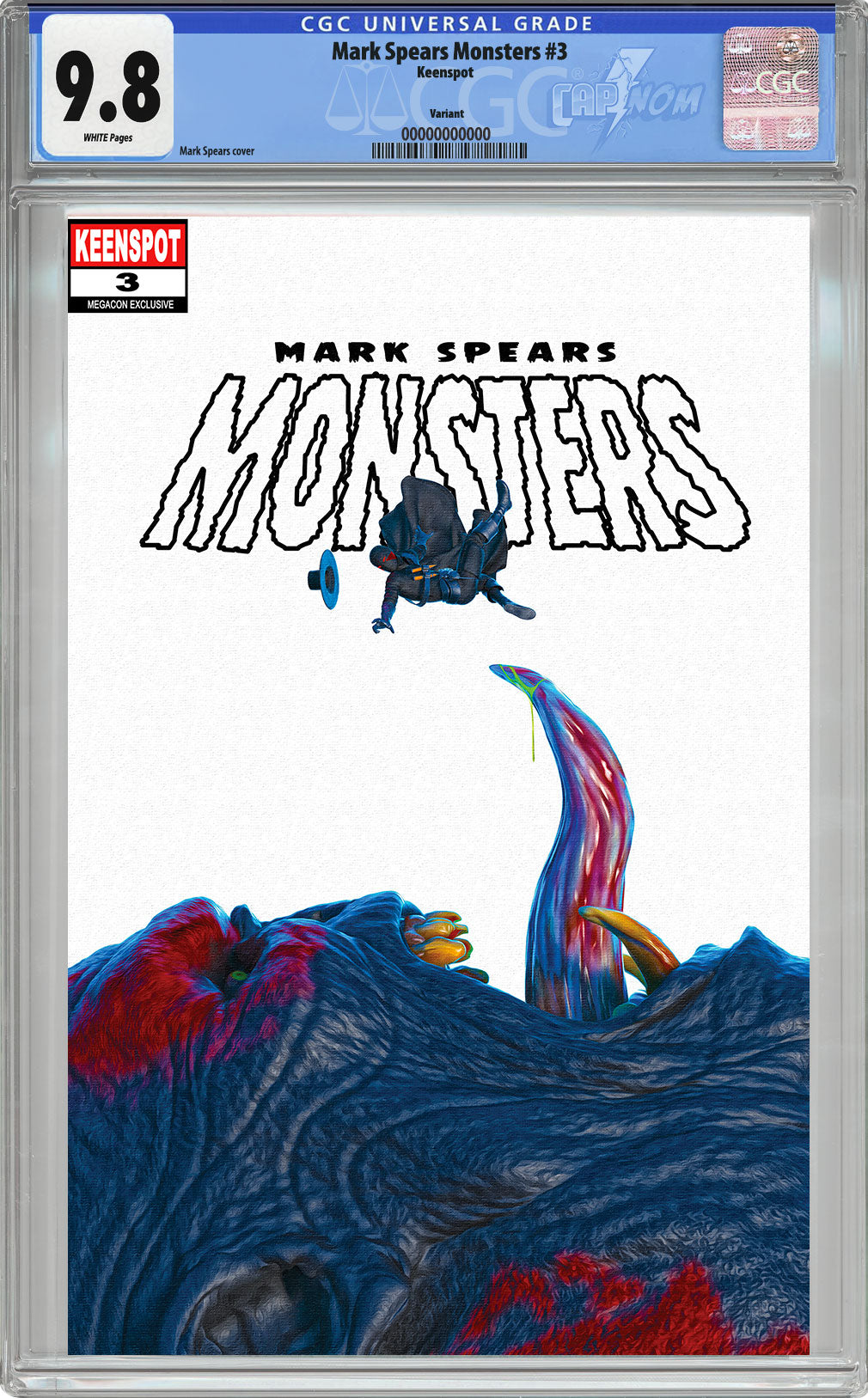 MONSTERS #3 TRADE COVER BY MARK SPEARS MEGACON EXCLUSIVE VENOM HOMAGE CGC 9.8 BLUE LABEL