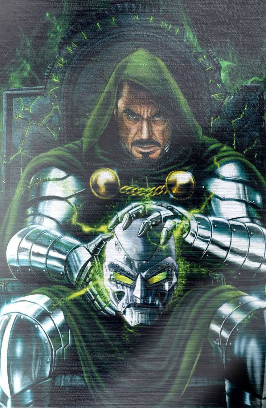 Fame: Robert Downy Jr SECRET DROP "NEW MASK" SPOT FOIL COVER BY MARTIN ZAVALA Dallas Fan Expo Exclusive